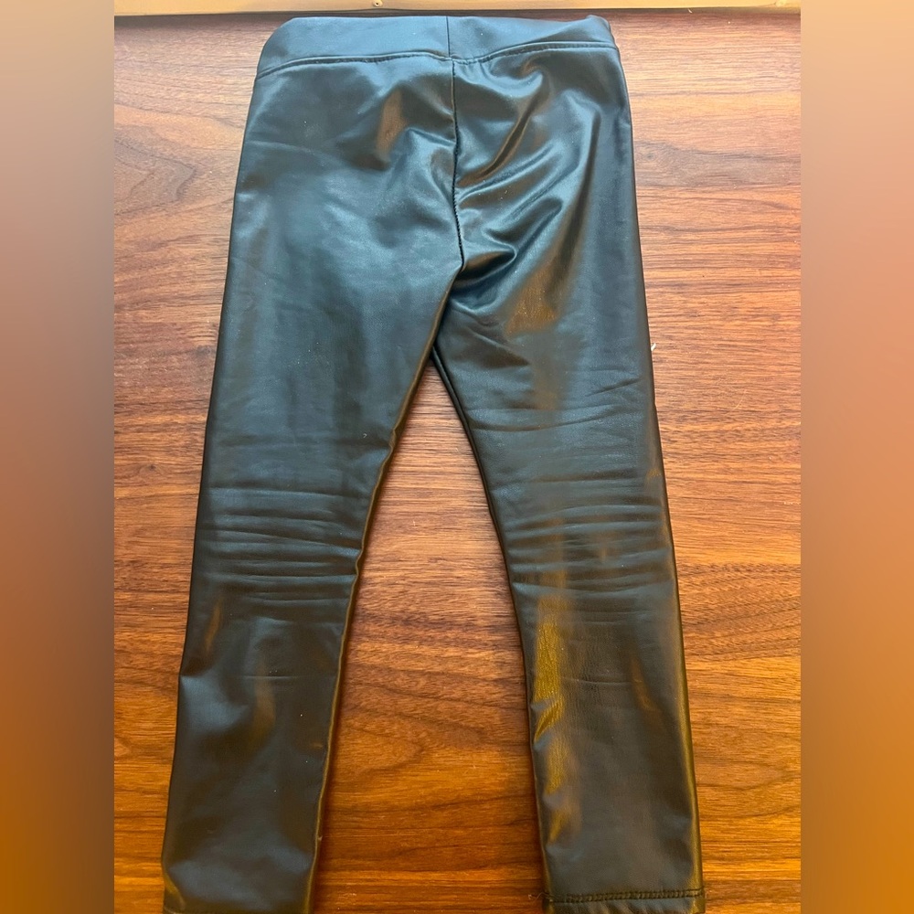 Kids’ Black Faux Leather Pleather Pants Girls’ Size 4- Cynthia Rowley- 4T